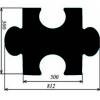 Тротуарная резиновая плита для детских площадок bigpuzzle
